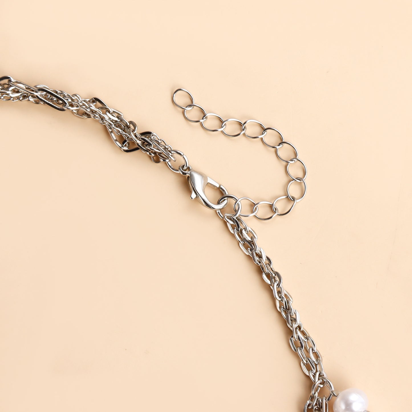 G RoseLady Faux Pearl Tassel Cross Luxe Style Necklace (gift box included)